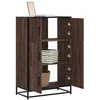 Image de vidaXL Buffet haut chÃªne marron 68x35x106,5 cm bois ingÃ©nierie mÃ©tal