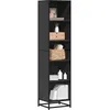 Image de vidaXL BibliothÃ¨que noir 40x35x170,5 cm bois d'ingÃ©nierie