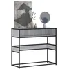 Image de vidaXL Table console sonoma gris 90x35x80 cm bois d'ingÃ©nierie