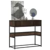Image de vidaXL Table console chÃªne marron 90x35x80 cm bois d'ingÃ©nierie