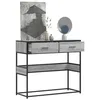 Image de vidaXL Table console sonoma gris 90x35x80 cm bois d'ingÃ©nierie