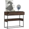 Image de vidaXL Table console chÃªne marron 90x35x80 cm bois d'ingÃ©nierie