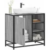 Image de vidaXL Armoire de lavabo de salle de bain sonoma gris 65x33x60 cm