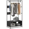 Image de Vidaxl Armoire Noir 90x50x180 Cm Bois D'IngÃ©nierie