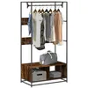 Image de vidaXL Armoire chÃªne fumÃ© 90x50x180 cm bois d'ingÃ©nierie