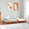 Image de vidaXL Cadre de lit sans matelas cire marron 75x190 cm bois pin massif