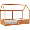 Image de vidaXL Cadre de lit d'enfants forme de maison 90x190cm bois massif pin