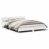 Image de vidaXL Cadre de lit et tÃªte de lit blanc 140x190 cm bois de pin massif