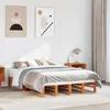 Image de vidaXL Cadre de lit sans matelas cire marron 120x200cm bois pin massif