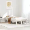 Image de vidaXL Cadre de lit sans matelas blanc 75x190 cm bois de pin massif