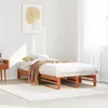 Image de vidaXL Cadre de lit sans matelas cire marron 75x190 cm bois pin massif