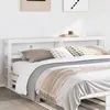 Image de vidaXL TÃªte de lit avec Ã©tagÃ¨res blanc 200 cm bois massif de pin