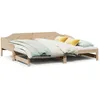 Image de vidaXL Lit de jour et lit gigogne sans matelas 90x190 cm bois massif
