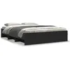 Image de vidaXL Cadre de lit sans matelas noir 160x200 cm bois d'ingÃ©nierie