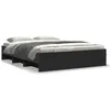 Image de vidaXL Cadre de lit sans matelas noir 150x200 cm bois d'ingÃ©nierie