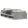 Image de vidaXL Cadre de lit sans matelas gris bÃ©ton 100x200 cm bois ingÃ©nierie