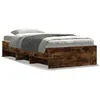 Image de vidaXL Cadre de lit sans matelas chÃªne fumÃ© 100x200 cm bois ingÃ©nierie