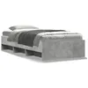 Image de vidaXL Cadre de lit sans matelas gris bÃ©ton 90x200cm bois d'ingÃ©nierie