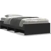 Image de vidaXL Cadre de lit sans matelas noir 75x190 cm bois ingÃ©nierie