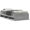 Image de vidaXL Cadre de lit sans matelas sonoma gris 75x190 cm