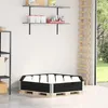 Image de Vidaxl Collier De Palette Hexagonale Noir 160x160cm Bois De Pin Massif