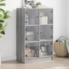 Image de vidaXL Buffet haut avec portes gris sonoma 68x37x109cm bois ingÃ©nierie
