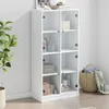 Image de vidaXL Buffet haut avec portes blanc 68x37x142 cm bois d'ingÃ©nierie
