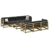 Image de Vidaxl Salon De Jardin 8 Pcs Avec Coussins Bois De Pin ImprÃ©gnÃ©