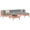 Image de Vidaxl Salon De Jardin 6 Pcs Et Coussins Bois Massif Sapin De Douglas