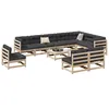 Image de Vidaxl Salon De Jardin 11 Pcs Bois De Pin Massif