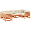 Image de Vidaxl Salon De Jardin 6 Pcs Avec Coussins Cire Marron Bois Pin Massif