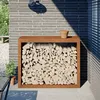 Image de vidaXL Portant de bois de chauffage 100x40x80 cm acier corten