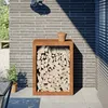 Image de vidaXL Portant de bois de chauffage 60x40x80 cm acier corten
