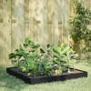 Image de Vidaxl Lit SurÃ©levÃ© De Jardin Noir 100x100x18,5 Cm Acier
