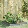 Image de Vidaxl Lit SurÃ©levÃ© De Jardin 100x100x18,5 Cm Acier Inoxydable