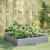 Image de Vidaxl Lit SurÃ©levÃ© De Jardin 100x100x33,5 Cm Acier Inoxydable