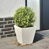 Image de Vidaxl JardiniÃ¨re Blanc 30x30x30 Cm Acier