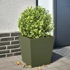Image de Vidaxl JardiniÃ¨re Vert Olive 40x40x40 Cm Acier