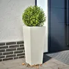 Image de Vidaxl JardiniÃ¨re Blanc 35x35x75 Cm Acier