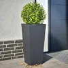Image de Vidaxl JardiniÃ¨res 2 Pcs Anthracite 35x35x75 Cm Acier