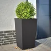 Image de Vidaxl JardiniÃ¨res 2 Pcs Noir 45x45x75 Cm Acier