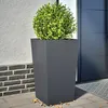 Image de Vidaxl JardiniÃ¨res 2 Pcs Anthracite 45x45x75 Cm Acier