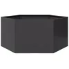 Image de Vidaxl JardiniÃ¨re Noir Hexagone 104x90x45 Cm Acier