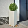 Image de Vidaxl JardiniÃ¨re Blanc Triangulaire 40x34,5x70 Cm Acier