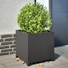 Image de Vidaxl JardiniÃ¨re Noir 50x50x50 Cm Acier