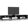Image de vidaXL Meuble TV noir 270x40x46 cm bois d'ingÃ©nierie