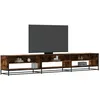 Image de vidaXL Meuble TV chÃªne fumÃ© 270x40x46 cm bois d'ingÃ©nierie