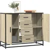 Image de vidaXL Buffet chÃªne sonoma 92x35x76 cm bois d'ingÃ©nierie