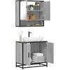 Image de vidaXL Ensemble de meubles de salle de bain 2 pcs Sonoma gris