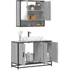 Image de vidaXL Ensemble de meubles de salle de bain 2 pcs Sonoma gris